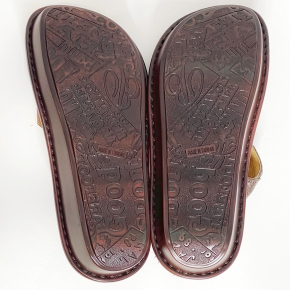 Spring Step BUMBLEBEE Brown Leather Multi Stripe Mary Jane Closed Toe Shoes 8.5 - Picture 5 of 9